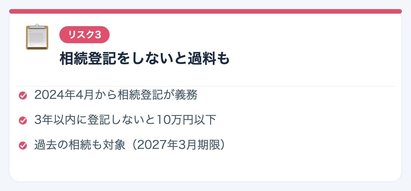 3. 相続登記をしないと過料の対象になり得るの図解