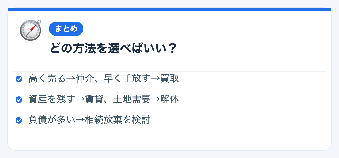 どの方法を選べばいい？の図解